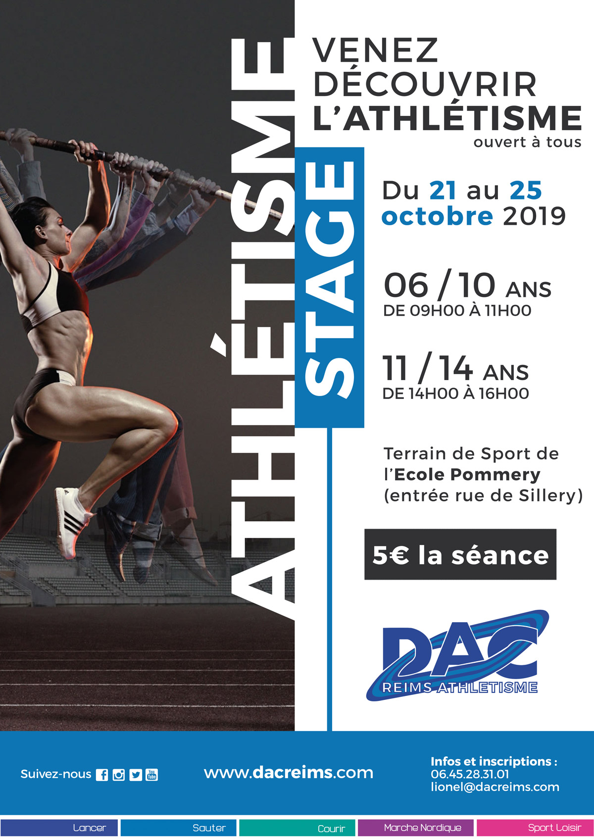stage athlétisme reims