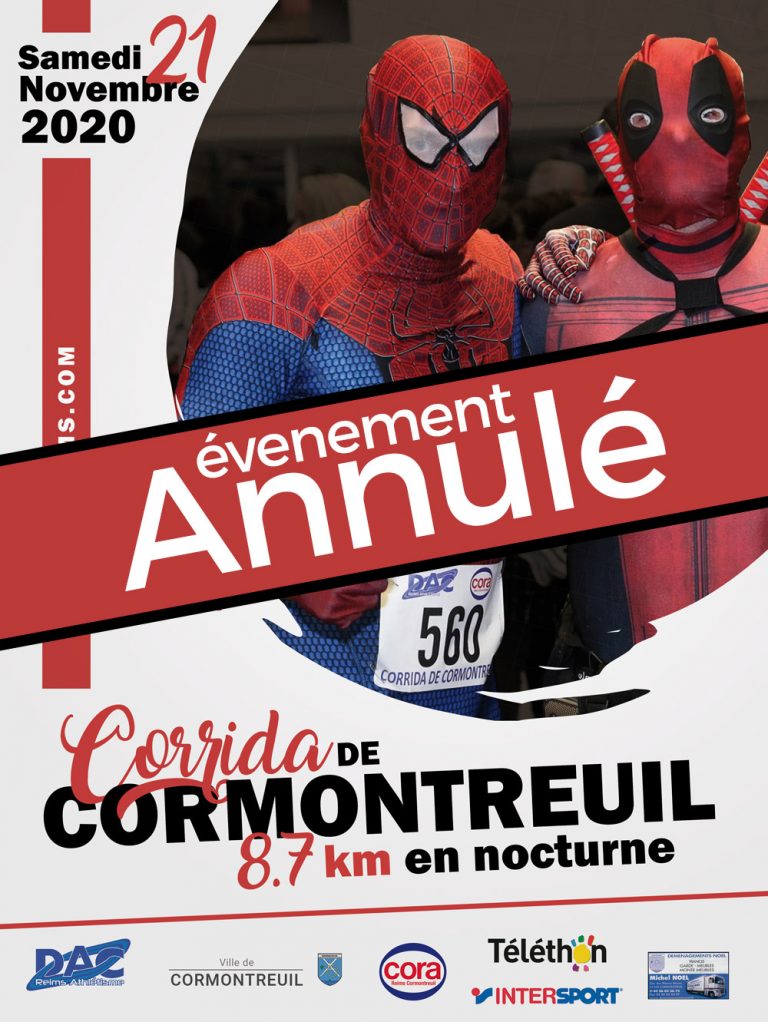 corrida cormontreuil 2020 annulée