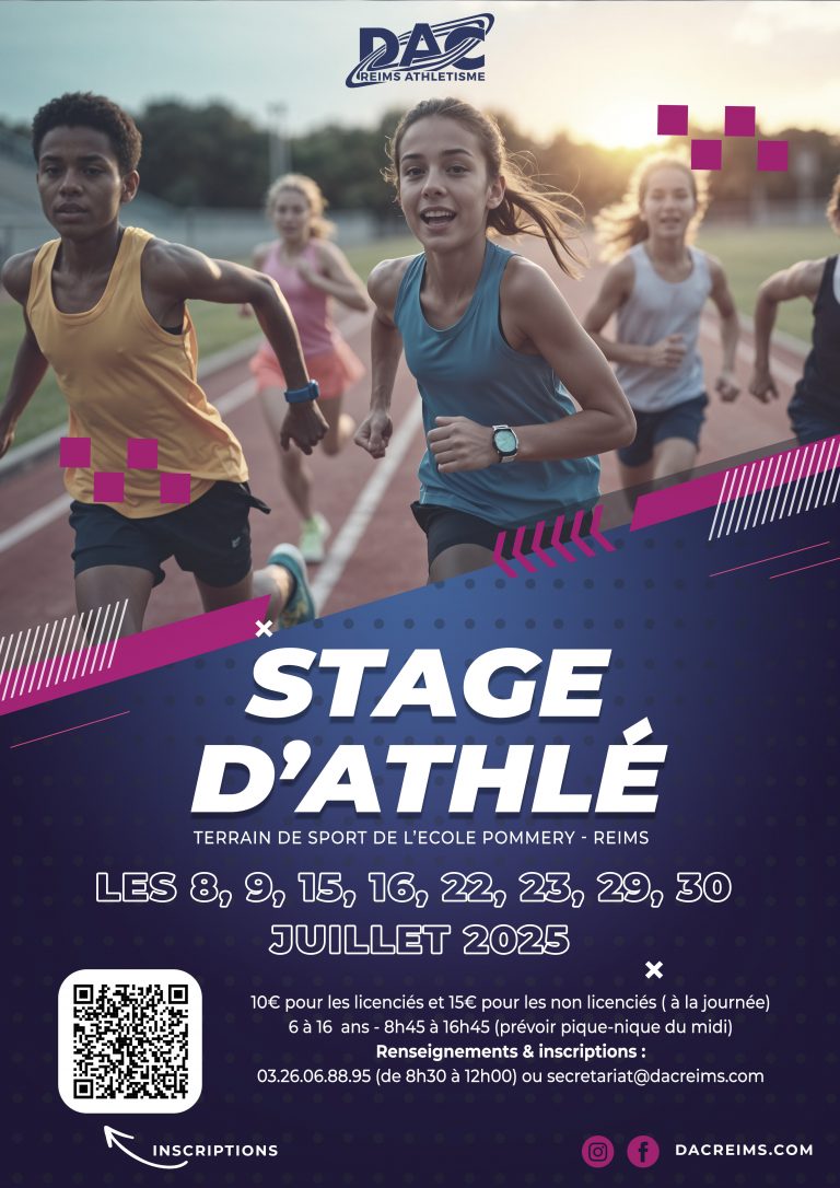 stage athlétisme reims juillet 2025