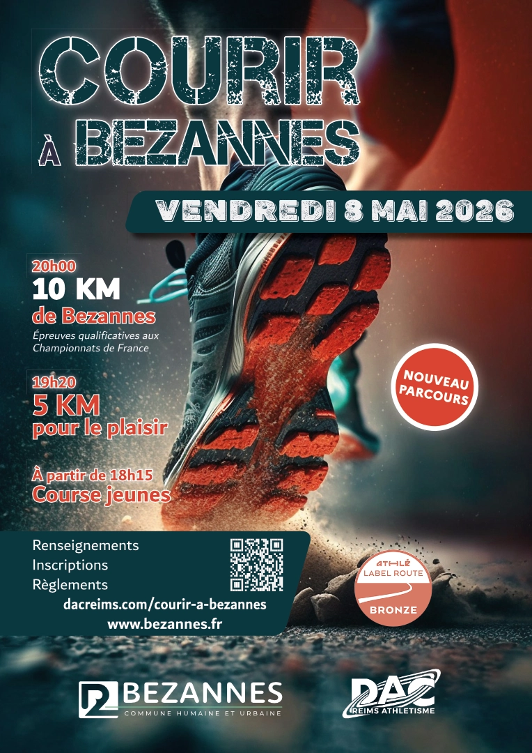 affiche courir à Bezannes 2026