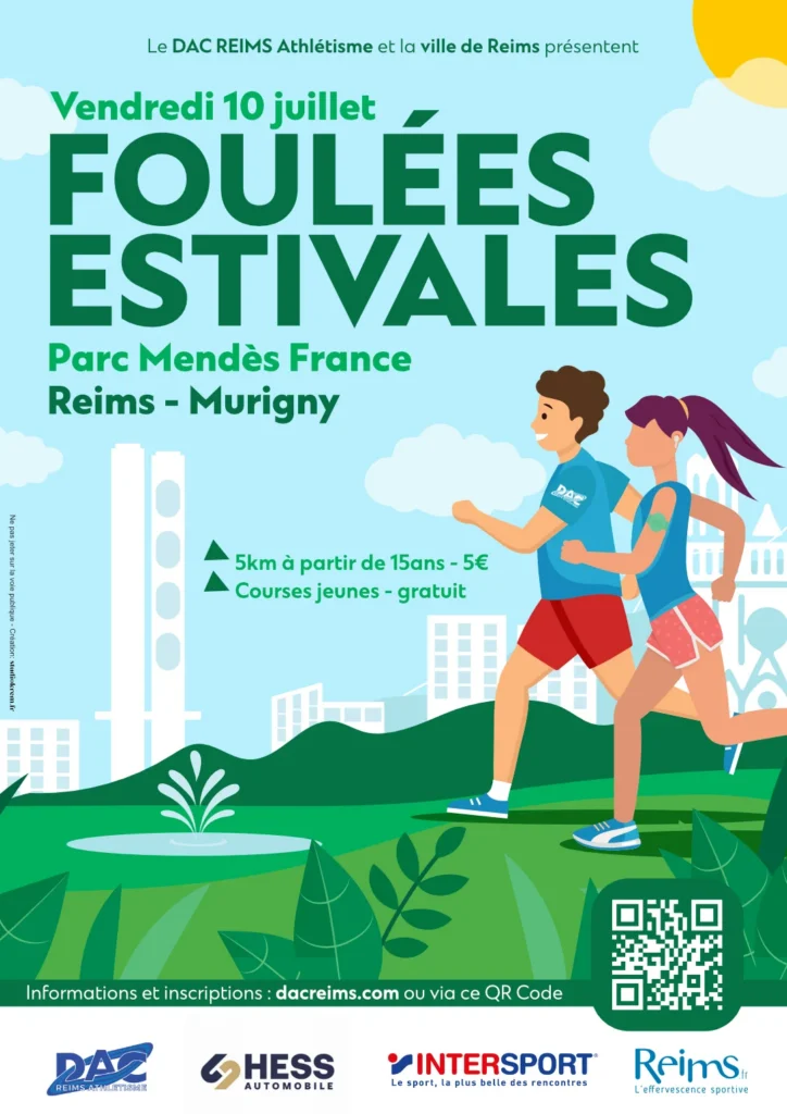 web_affiche_foulees_estivales_2026 foulées estivales à Reims Murigny