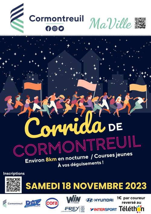 affiche_corrida_cormontreuil_2023 affiche corrida cormontreuil 2023