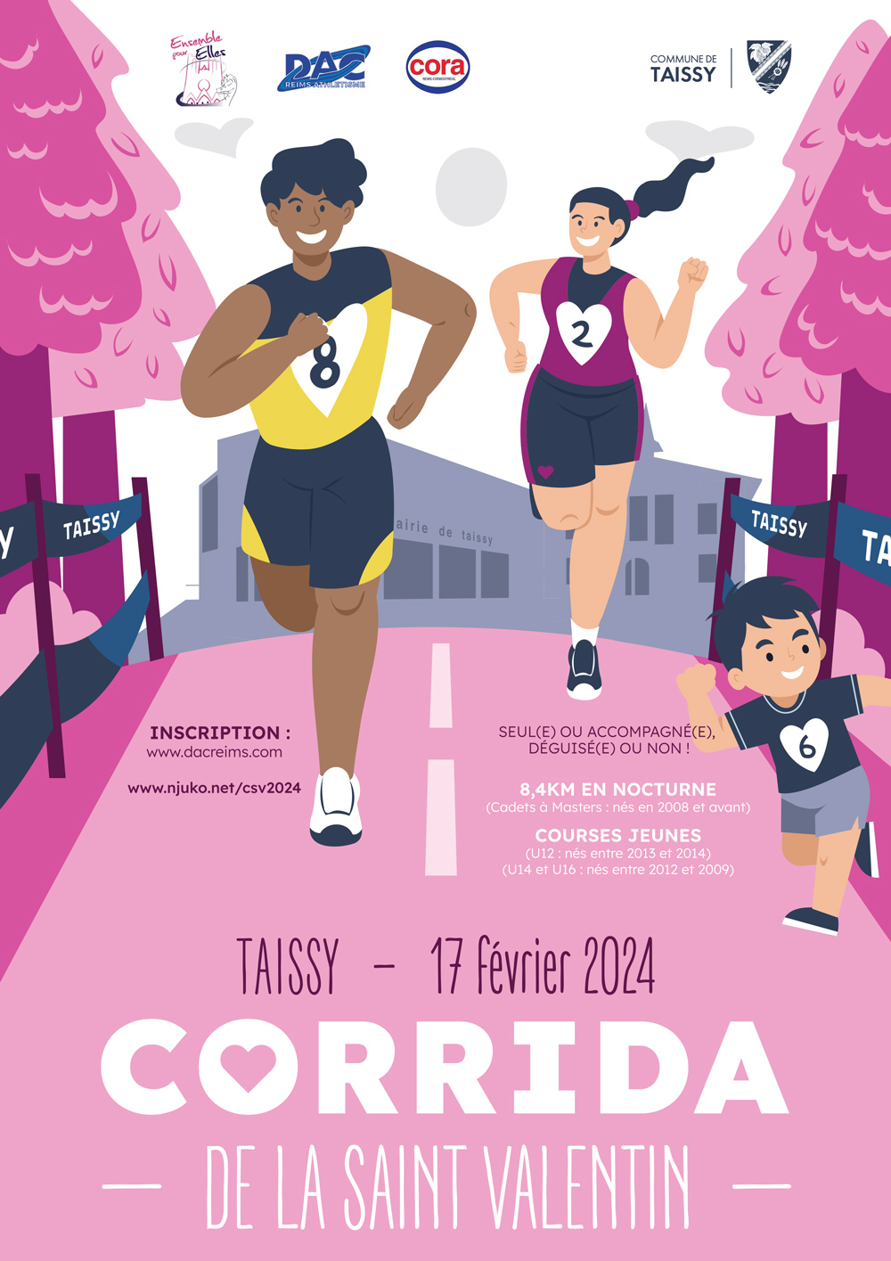 affiche_taiissy_web corrida de la saint valentin 2024 à taissy