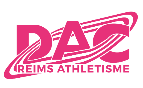 logo dac reims athletisme rose - octobre rose